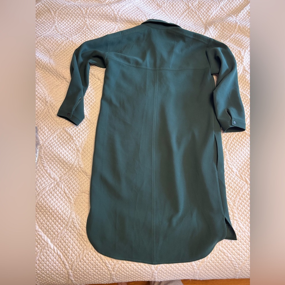 Green dress, Madewell Moviehouse Shirtdress hunter Green Long Sleeve Shirt Dress
